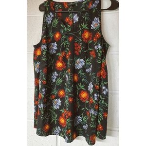 Lane Bryant 16 Floral Blouse Tank